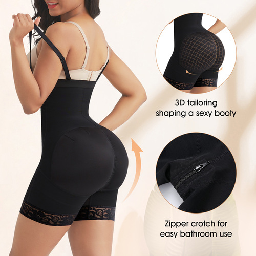 Cross-border new lifting underwear shaper panties butt lifter shaping suit front crotch zipper