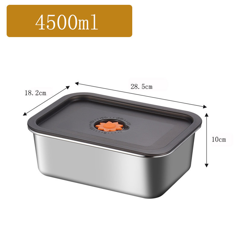 316ステンレス製タッパー収納ケース密封蓋付き業務用露店ピクニック弁当箱冷蔵庫専用ケース|undefined