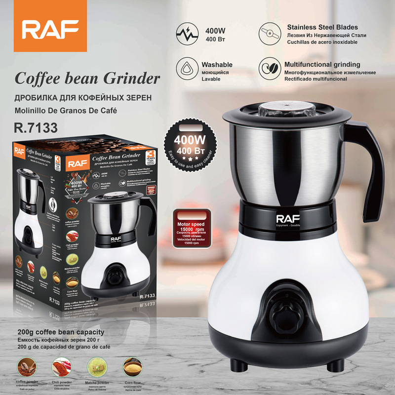 Raf Cross-Border Household Lightweight Grinding Cup Electric Grinder Coffee Bean Matcha Corn Grinder R.7133 Raf Cross-Border Household Lightweight Grinding Cup Electric Grinder Coffee Bean Matcha Corn Grinder R.7133