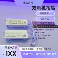 卸売 N23 電動遮光カーテン完成品トラック音声インテリジェントコンプリートセット既製モーター Mijia Tuya