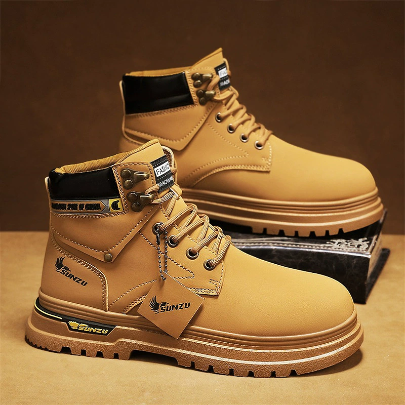 Высокие ботинки (Martens) — противоскользящие рабочие и походные, осенние, размеры 39–44