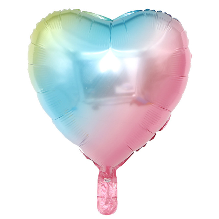 18 inch heart-shaped gradient color