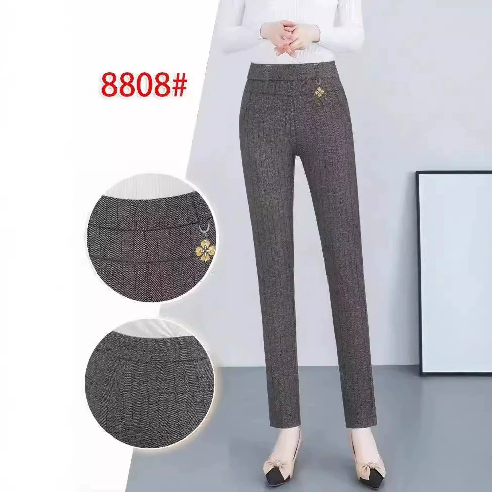Женские брюки для мамы весной среднего и пожилого возраста с высокой талией
