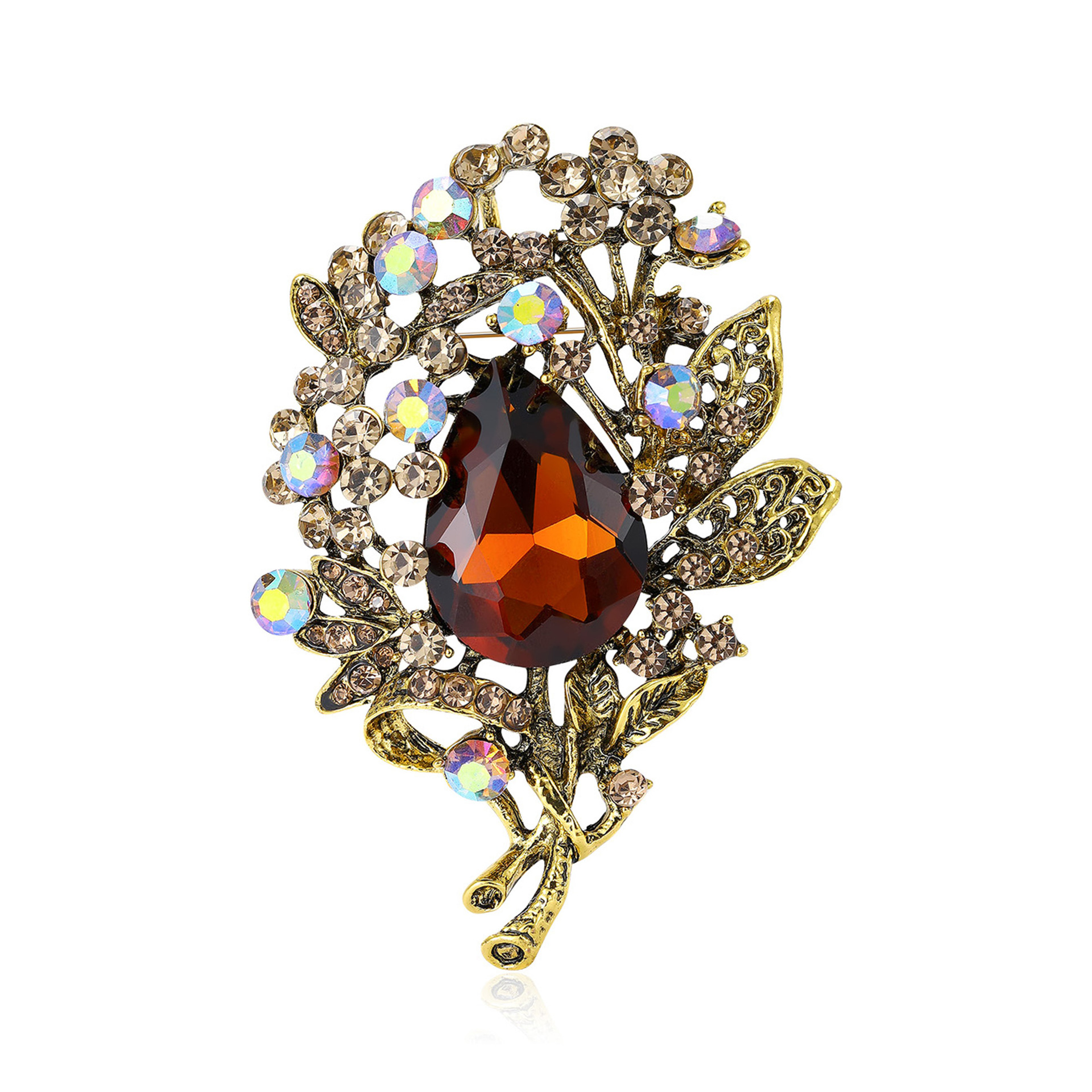Spilla vintage da donna oro argento farfalla perla cristallo pin_voghion.com