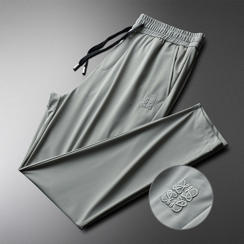 Thin men's silk quick dry trousers