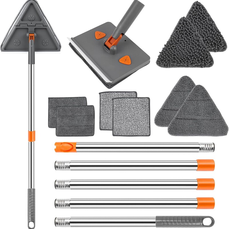 Household glass and tile gap cleaning tool for thorough cleaning, suitable for wiping roofs, walls, and glass, with no dead corners, dust-removing mop Household glass and tile gap cleaning tool for thorough cleaning, suitable for wiping roofs, walls, and glass, with no dead corners, dust-removing mop