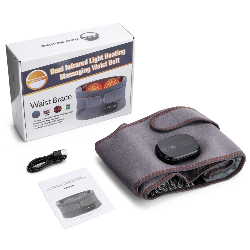 Cinturón de masaje eléctrico Amazon 5000 mAh de carga inteligente de control de temperatura de masaje caliente calentamiento cinturón de protección