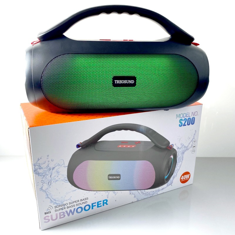 Nuevo 40W de alta potencia Bluetooth audio rgb luz de alta gama subwoofer EQ altavoces Bluetooth al aire libre