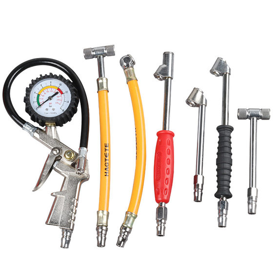 Automobile tire inflator hose double-headed inflator nozzle motorcycle bicycle bicycle truck hand crank inflator