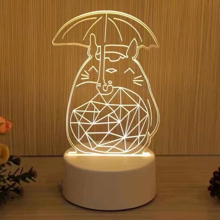 LED-ночник Creative Touch, питание USB/батарейки, 3D-акриловый дизайн, 15×5,5×20,5 см
