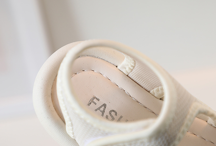 Chaussures d'été en tissu coréen pour enfants, sandales à Velcro respirantes à la mode pour bébés hommes et femmes, plage_voghion.com