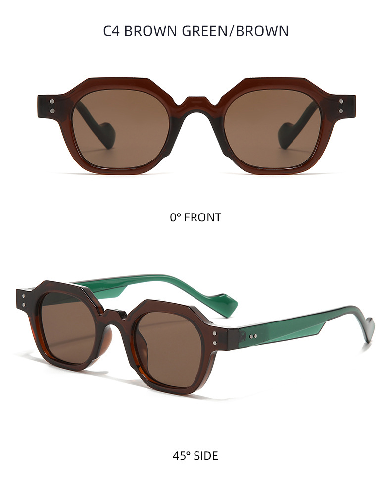 50g Weight Full Frame Glasses Structure Sunglasses Classification PC, UV400 Protection Lens Material Polygon Glasses Style Travel, Street Occasion Solid Color Pattern Unisex Gender Simple Style, Streetwear Style Grey, Black Color Simple Style Streetwear Solid Color PC UV400 Protection Polygon Full Frame Men's Sunglasses 8