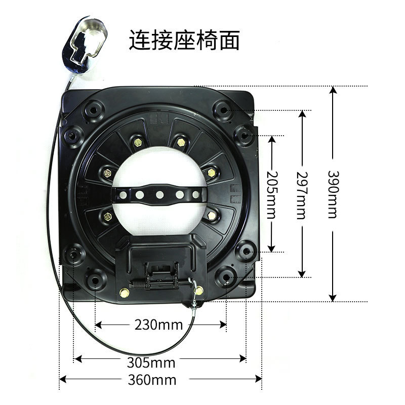 Coche 360 ° asiento giratorio chasis cable ajuste placa giratoria modificado RV Vehículo de negocios universal SUV