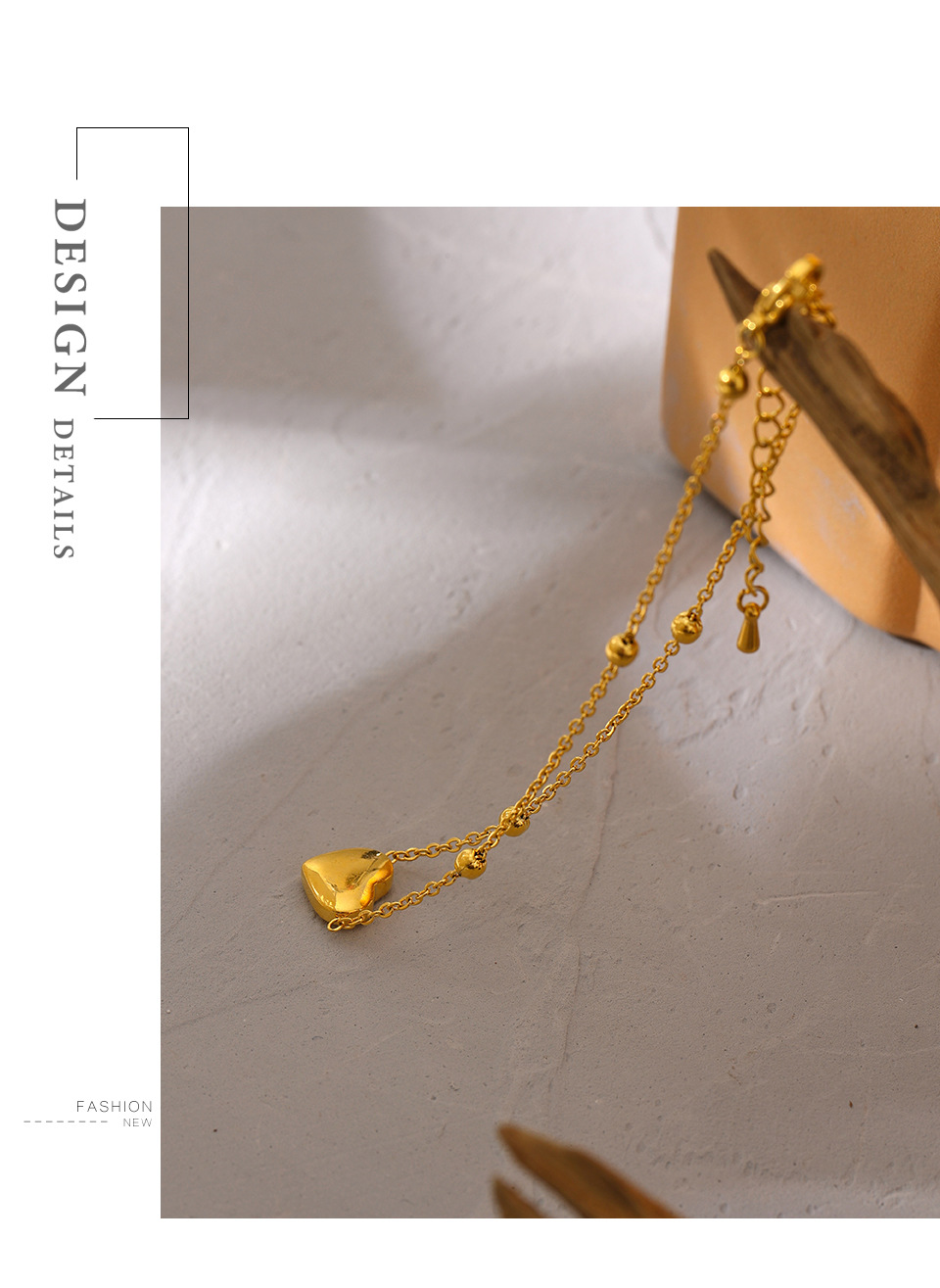 1 Piece Sweet Heart Shape Titanium Steel Womenu0027S Bracelets Anklet Necklace