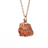 Tiktok live hot sale irregular natural crystal amethyst rough pendant handmade silk net pocket necklace N652