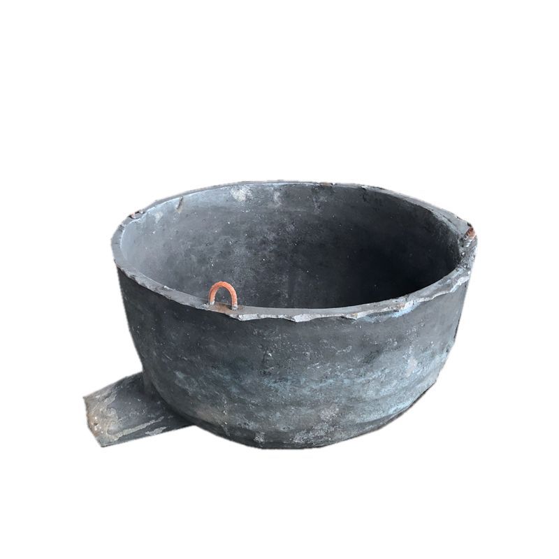 熔炉炼铜 锌 铝 锡等大口径生铁锅坩埚厂家自产翻砂铸造 生铁铸件