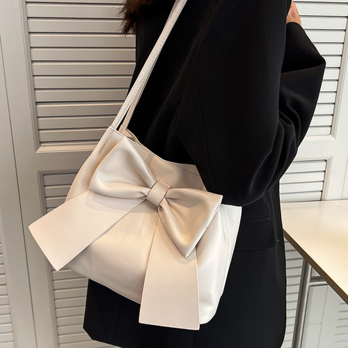 Butterfly knot large capacity women's summer 2024 new versatile quality crossbody bag tote bag