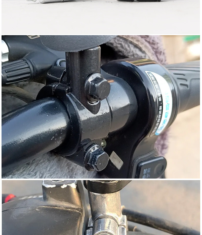 [Pack of 10] Electric Vehicle and Motorcycle Rearview Mirror Base, Reversing Mirror Mount, Handlebar Bracket, Fixed Bracket
