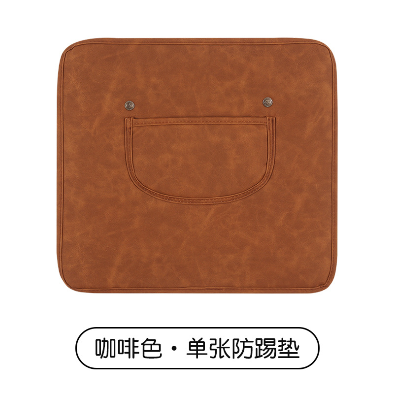 Qìchē Car Anti-Kick Pad Seat Back Anti-Dirty Interior Decoration Leather (Chair back anti-kick pad) - coffee-short-anti-kick-pad-one-piece