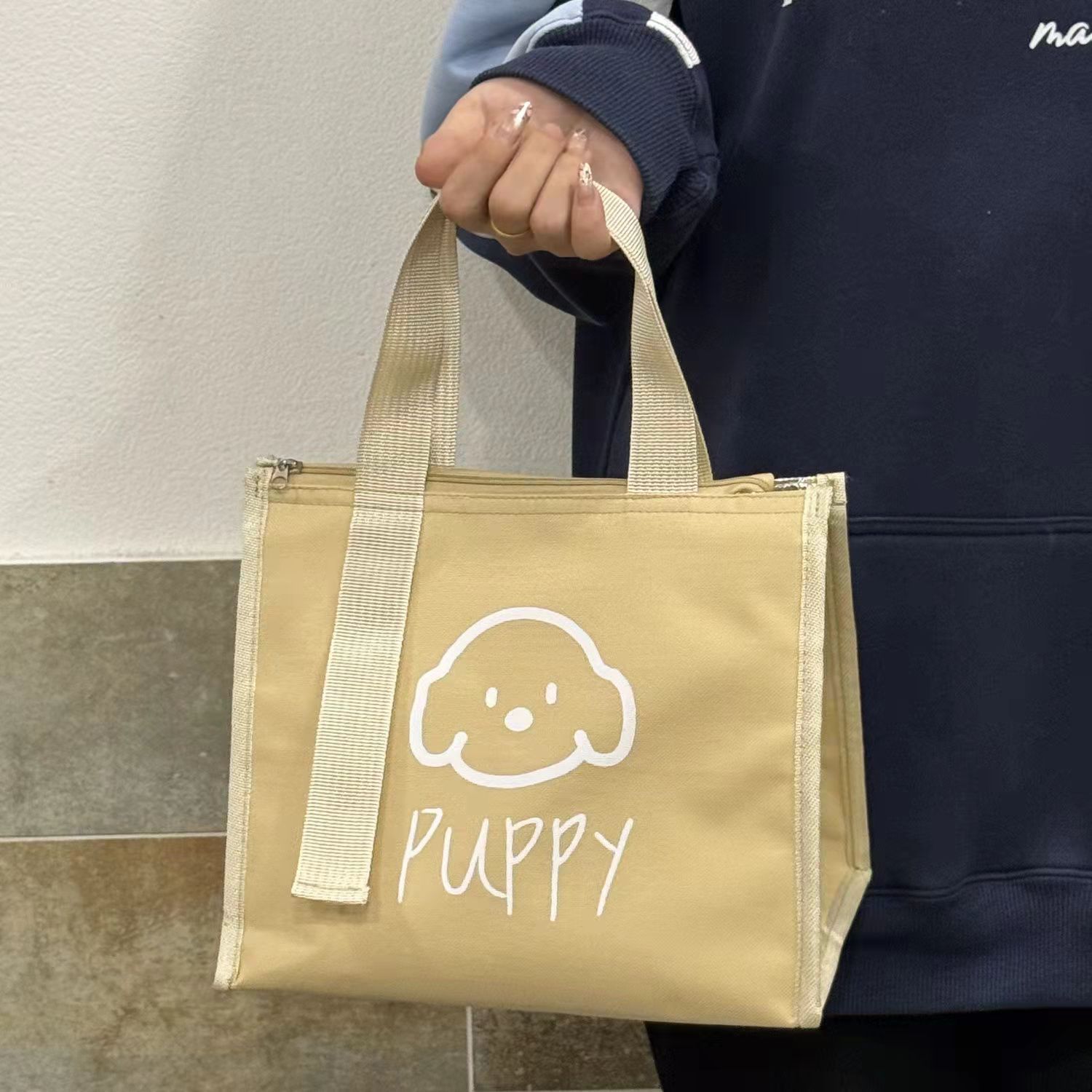 Bolsa de almuerzo impermeable especial para estudiantes de la escuela primaria con almuerzo de papel de aluminio grueso bolsa de aislamiento térmico bolsa de mano para bento