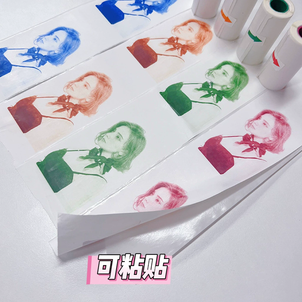 Рулоны наклеек для Polaroid детской моментальной камеры, двуцветная клейкая термобумага, 57 мм и 25 мм