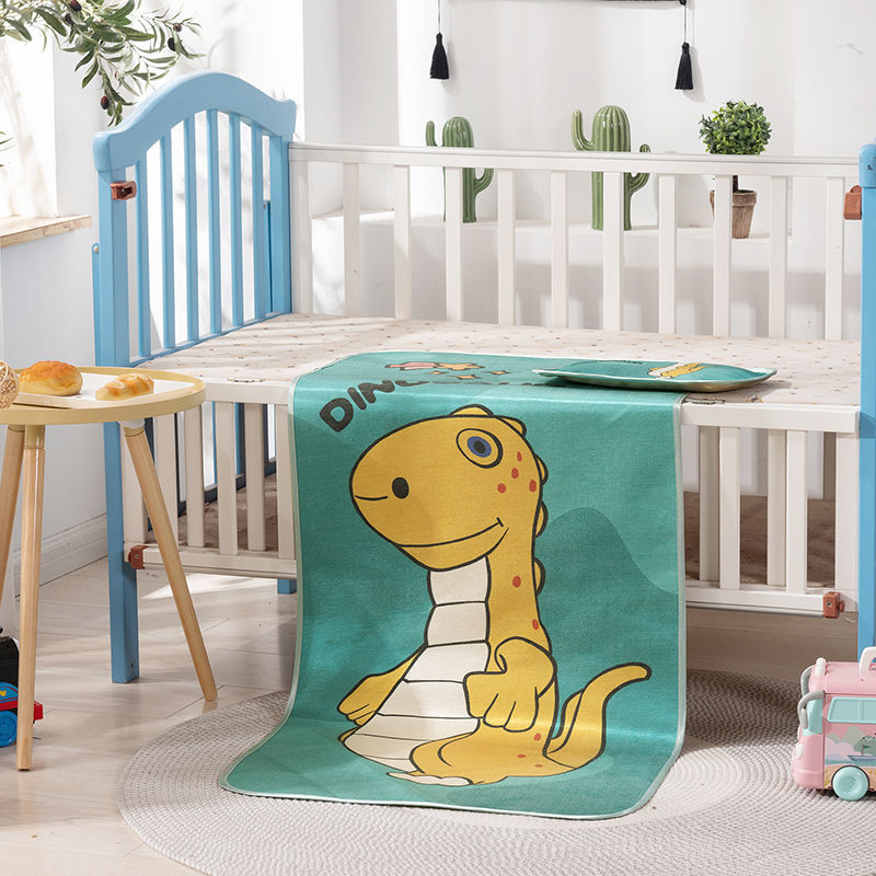 Nestera de dibujos animados para bebés, almohada de seda de hielo para bebés recién nacidos, cama de cuna para niños transpirable al por mayor