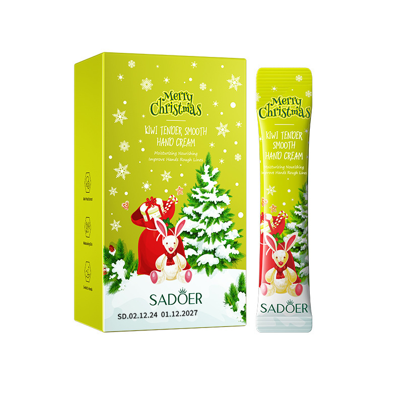 Inglés completo Sadoer Navidad Kiwi suave crema de manos hidratante anti-agrietamiento crema de manos comercio exterior transfronterizo image 6