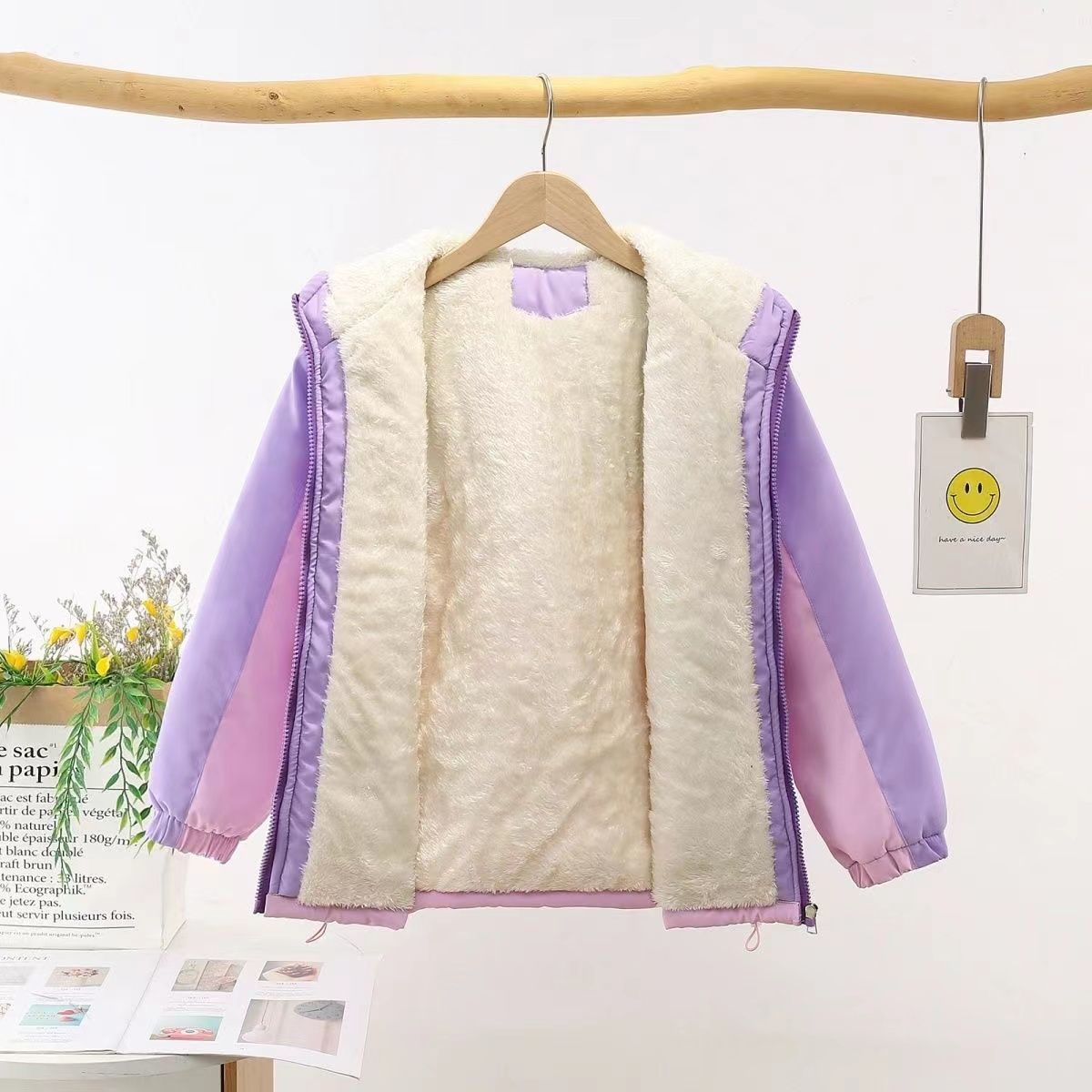 Niña invierno chaqueta otoño-invierno 2024 nuevo chaqueta con capuz para niños bebés mujeres más vello grueso ropa de asalto