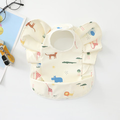 Denmark's new baby food bag angel wings bib PU waterproof bib for children to add complementary food waterproof saliva