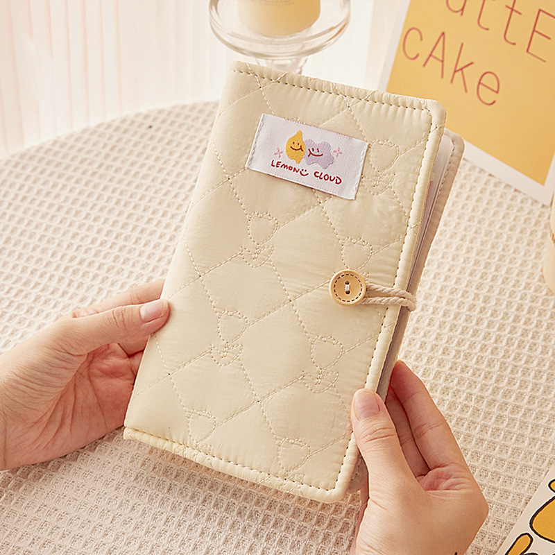 Versión coreana del libro de depósito de efectivo, bolsa de depósito de gestión financiera familiar de gran capacidad, carpeta de almacenamiento de facturas desmontable de hojas sueltas para niñas