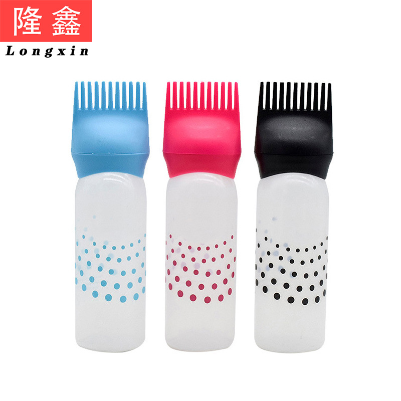 Hair Comb Tooth Bottle Dry Cleaning Pot Head Shampoo Bottle Hot Coloring Cream Hair Bottle Coloring Bottle Spray Hair Drops Potion Plastic Bottle