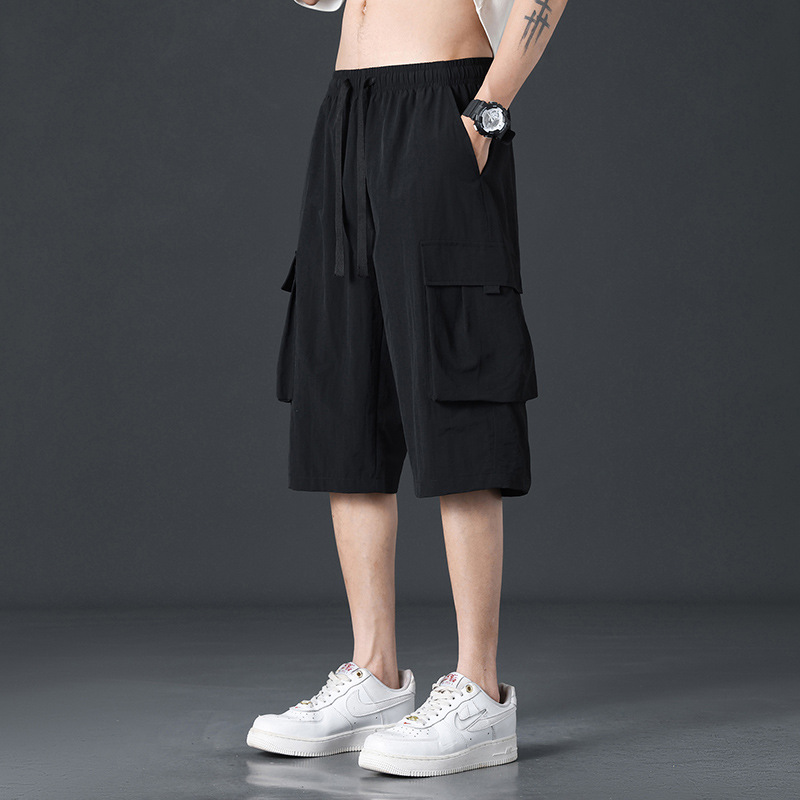 冰絲褲子男夏季超薄款潮牌寬鬆速干運動褲夏天涼感束腳休閒褲男士