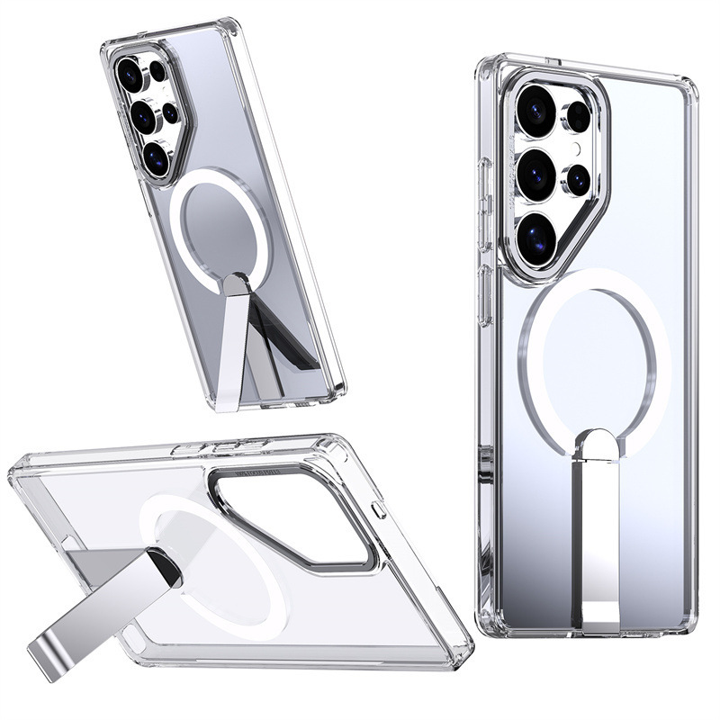 Magnetic Stand Samsung S25Ultra Phone Case S26Fe Suitable for S25Edge Transparent S24Plus Cross-Border S22