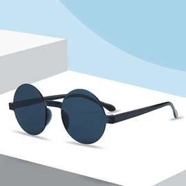 跨境25新一体式太阳镜圆形糖果色可加印图片LOGO派对装饰镜厂家