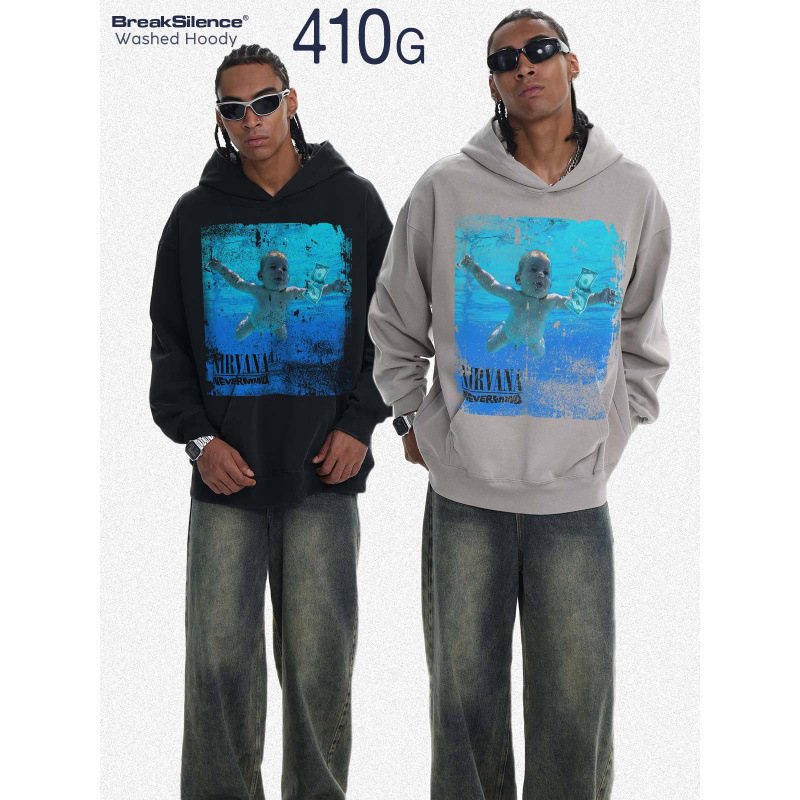 2025 Cross-Border Nirvana Cover Autum American High Street Sweatshirt Retro Fried Snowflake Couple Hooded Sweatshirt 2025 Cross-Border Nirvana Cover Autum American High Street Sweatshirt Retro Fried Snowflake Couple Hooded Sweatshirt