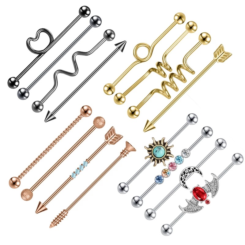 Labret stud lip piercing jewelry styling detail