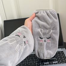 秋冬季袖套女长款工作羽绒服护袖防脏上班手袖办公室袖头卡通袖套