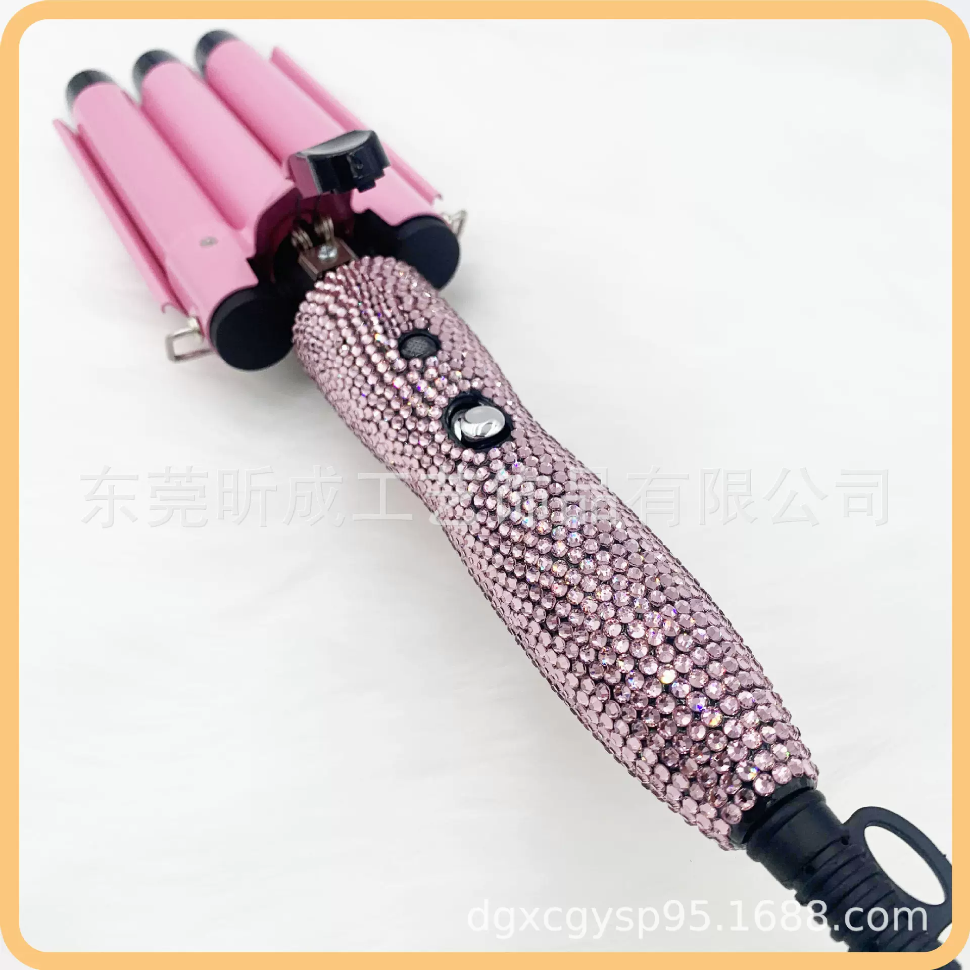 镶钻三管卷发器泡面头蛋卷卷发棒水钻贴女直发器烫发器贴钻加工