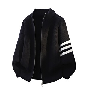 2026秋季新款时尚针织开衫男长袖运动风格宽松圆领青少年毛衣，男装针织衫/毛衣，星座614