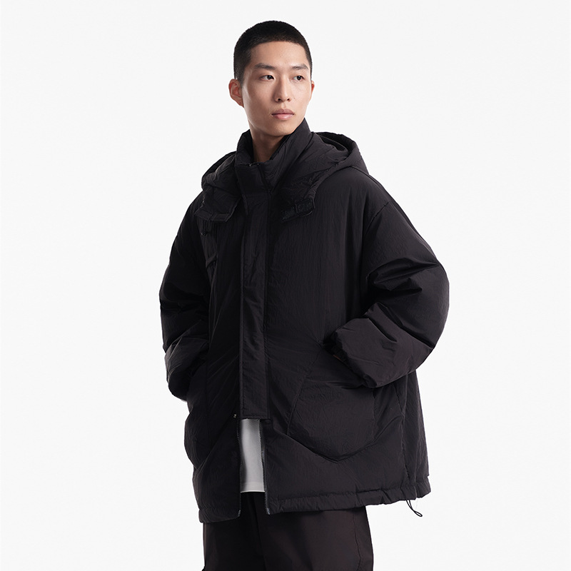 Winter solid Japanese retro three dimensional down jacket with down…
