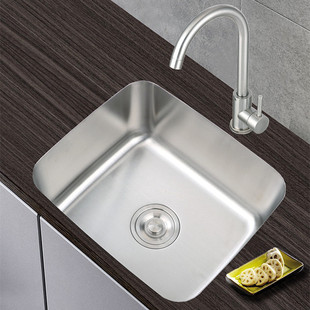 304 Stainless Steel Sink Single Sink Package Kitchen Sink Small Wash Basin Balcony Laundry Large Single Basin