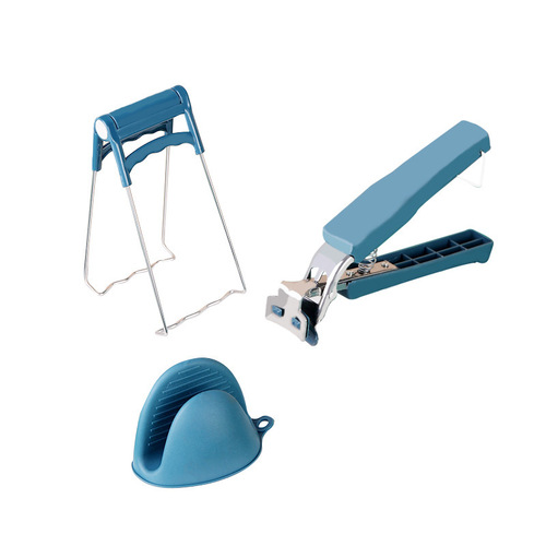 Kitchen household stainless steel anti-slip, anti-scalding, high temperature resistant basin clamp, bowl clamp, dish steamer clamp, three-piece plate lifter
