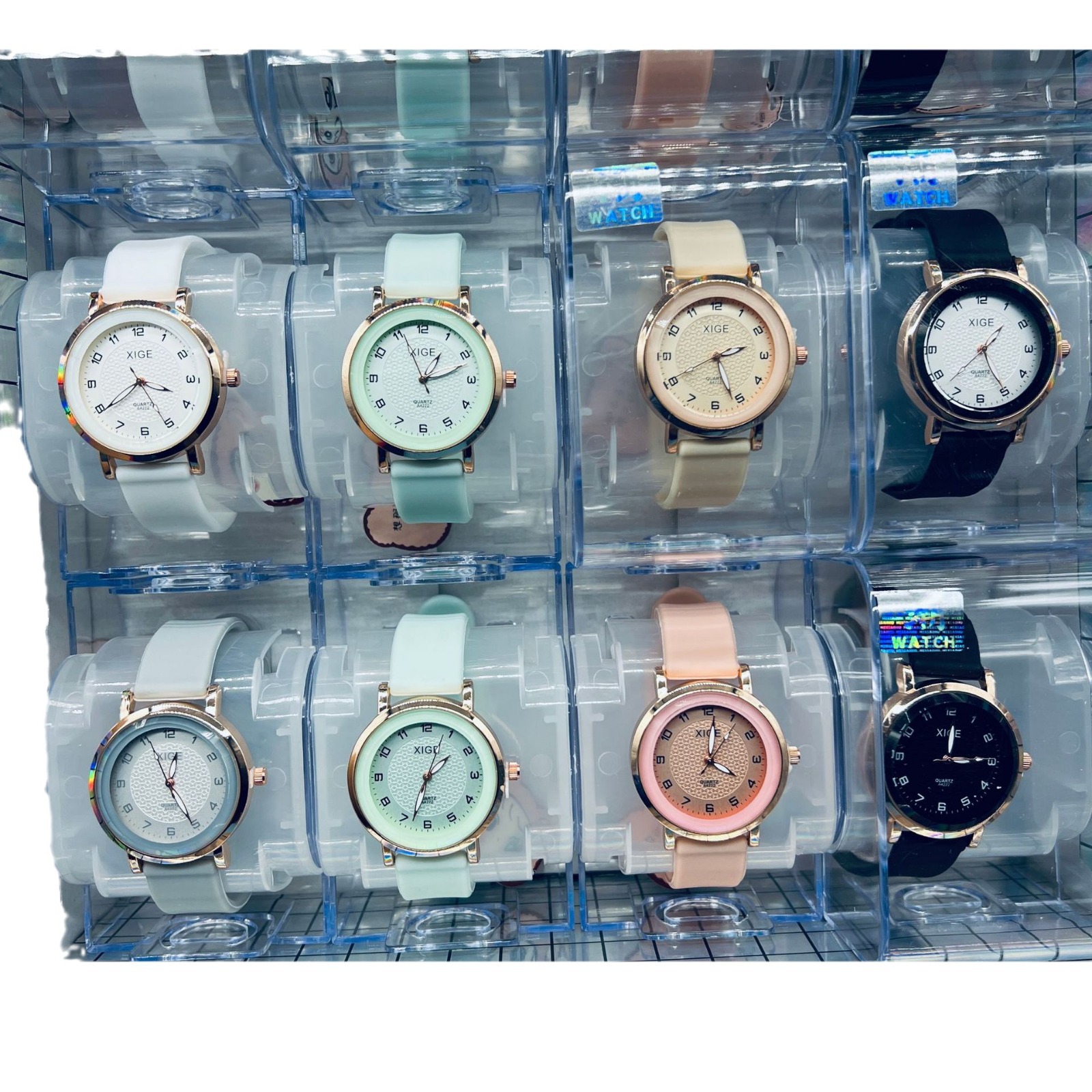 Reloj de cuarzo nuevo reloj electrónico LED coreano simple reloj de estudiante caja de plástico transparente reloj gran cantidad Congyo