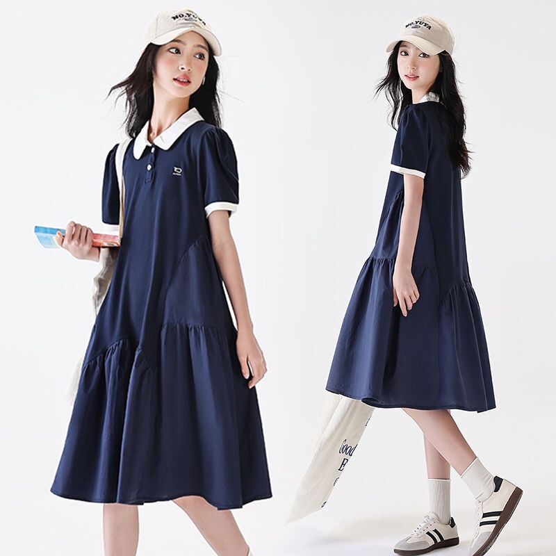Girls dress Summer New Children's Stylish College Style Princess Dress Little Girls Big Kids Polo Dress Girls dress Summer New Children's Stylish College Style Princess Dress Little Girls Big Kids Polo Dress