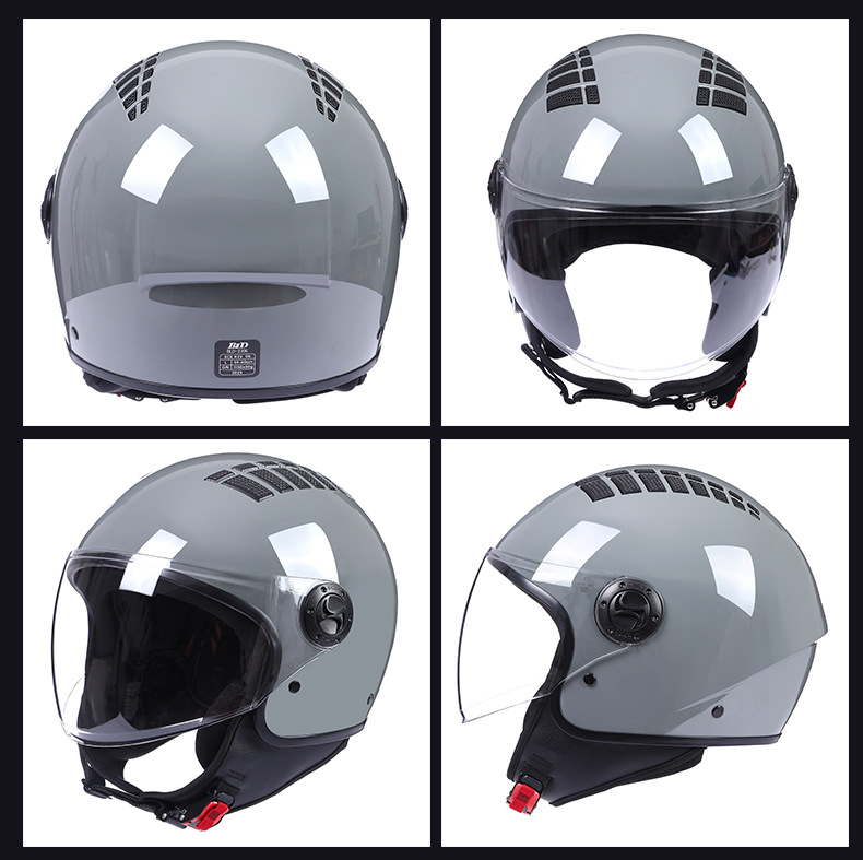 Electric Motorcycle Helmet Lightweight Retro Cruiser Helmet Unisex