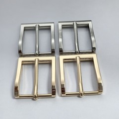 新品ホワイト伸線金属ベルトバックル角D字日字バックルピンバックルベルトヘッド部品メンズウエスト可
