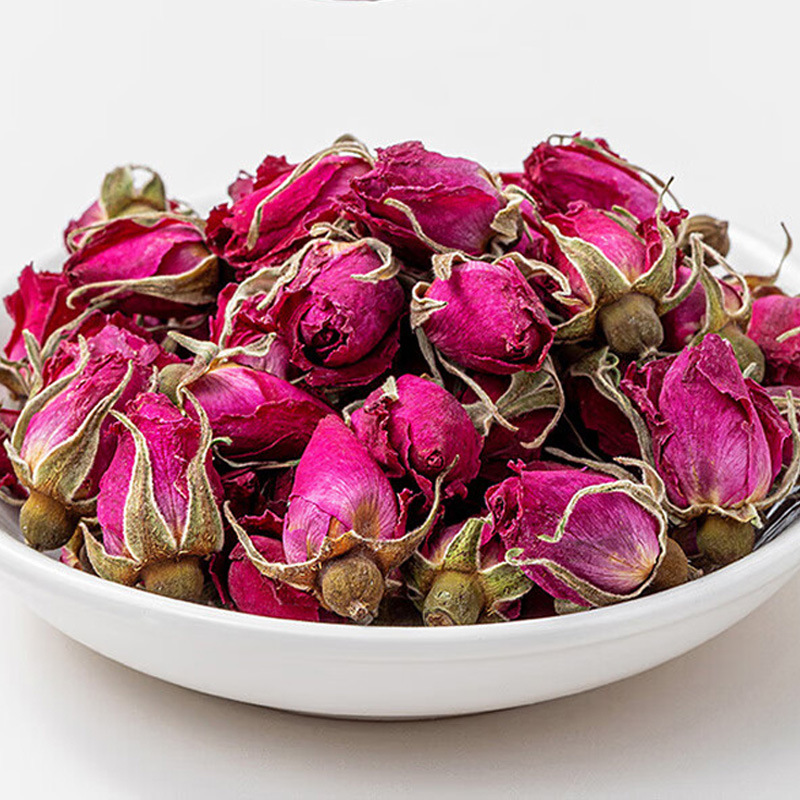 卸売缶詰バラの花の発送本物の Pingyin バラ工場直販 50 グラムボトル入り八重バラハーブティー