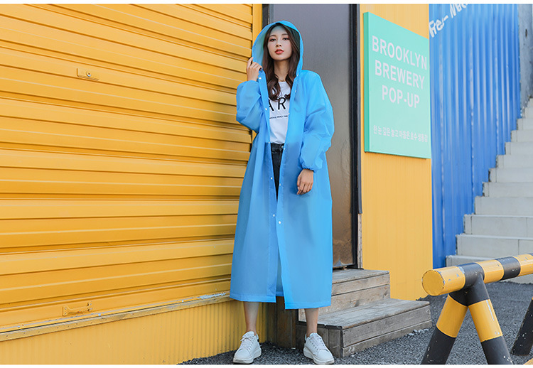 mefine Mingjia EVA lightweight raincoat, travel outdoor hiking drawstring raincoat, non-disposable raincoat detail image 18