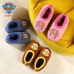 Wanwan Team Children's Backpack and Cotton Shoes for Winter, Boys' and Girls' Warm Baby Shoes, Toddler Anti-Slip Soft Sole Cartoon Fur Shoes