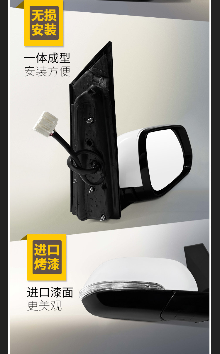 Suitable for Gac Trumpchi Gm8/M8 Rearview Mirror Assembly, 2018 to 2023 Model Years, Left and Right Side Mirrors, Complete Set